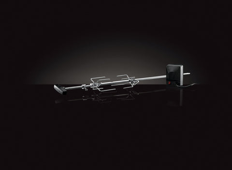 Napoleon heavy duty rotisserie motor and components for reliable rotation during long roasts