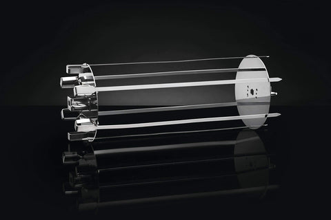 Napoleon skewers close-up highlighting durable chrome plating and threading