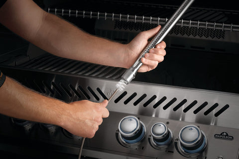 Napoleon venturi tube cleaner with flexible shaft reaches tight passages.