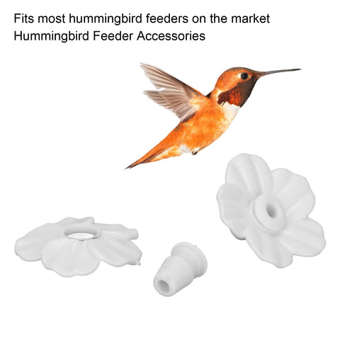 Naroote hummingbird feeder flowers closeup shows lifelike petals inviting birds