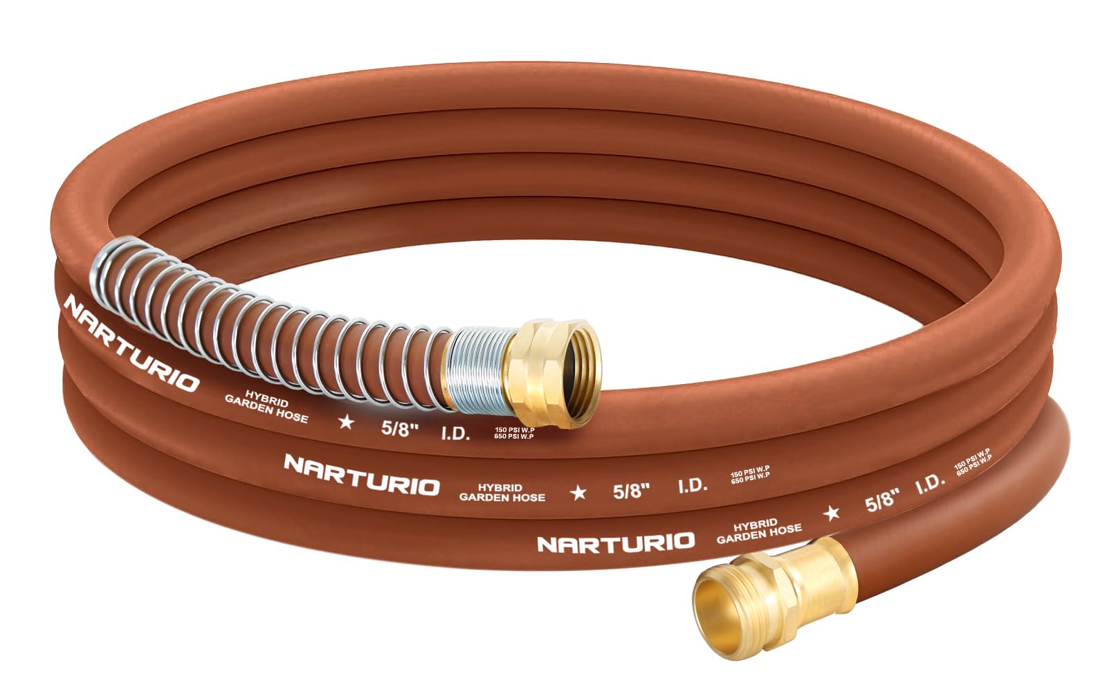 NARTURIO short leader hose front view, compact 15ft length ideal for small gardens.