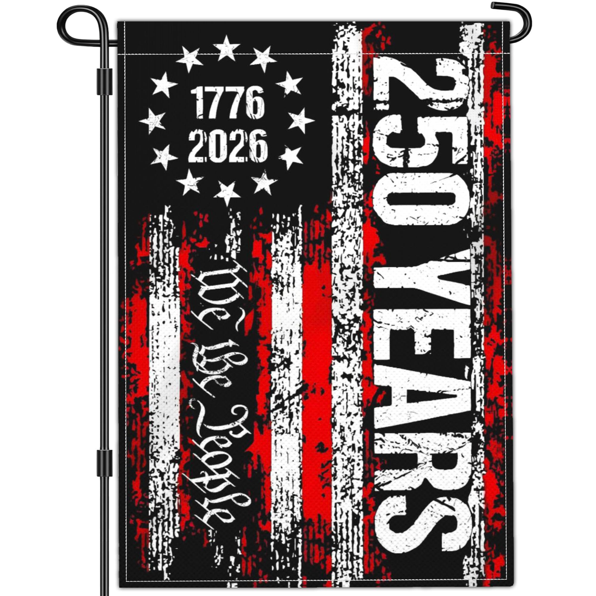 NASIAN 250th anniversary flag front view shows durable 3-ply polyester for all-season display.