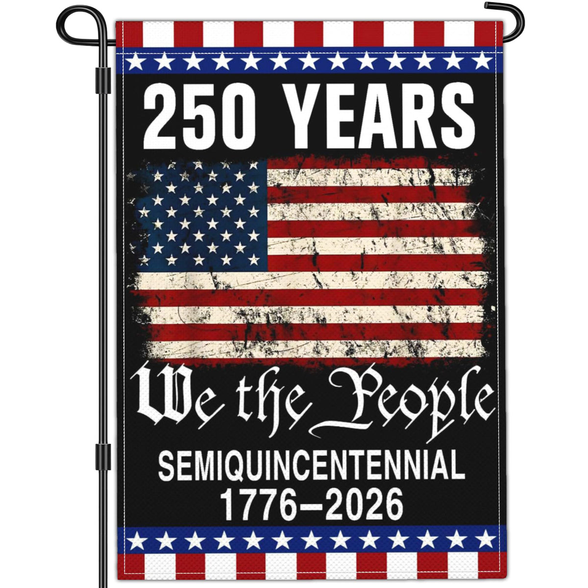NASIAN 250th Anniversary Flag 12x18 outdoors with durable double-sided print for year-round display.