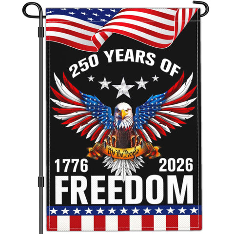 NASIAN 250th Anniversary garden flag, front view for a welcoming patriotic display