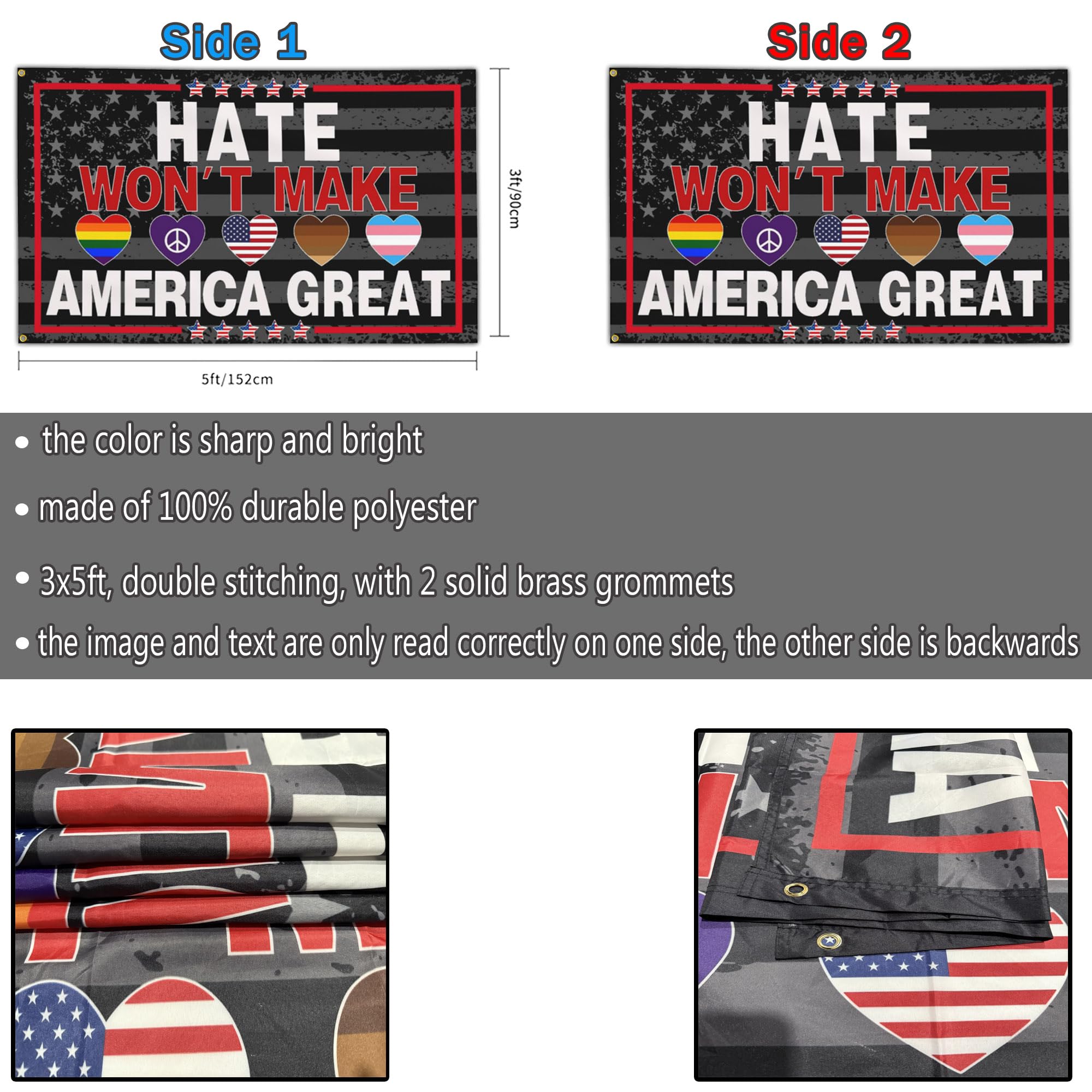 NASIAN durable polyester flag for outdoor use with UV coating