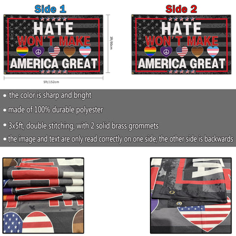 NASIAN durable polyester flag for outdoor use with UV coating
