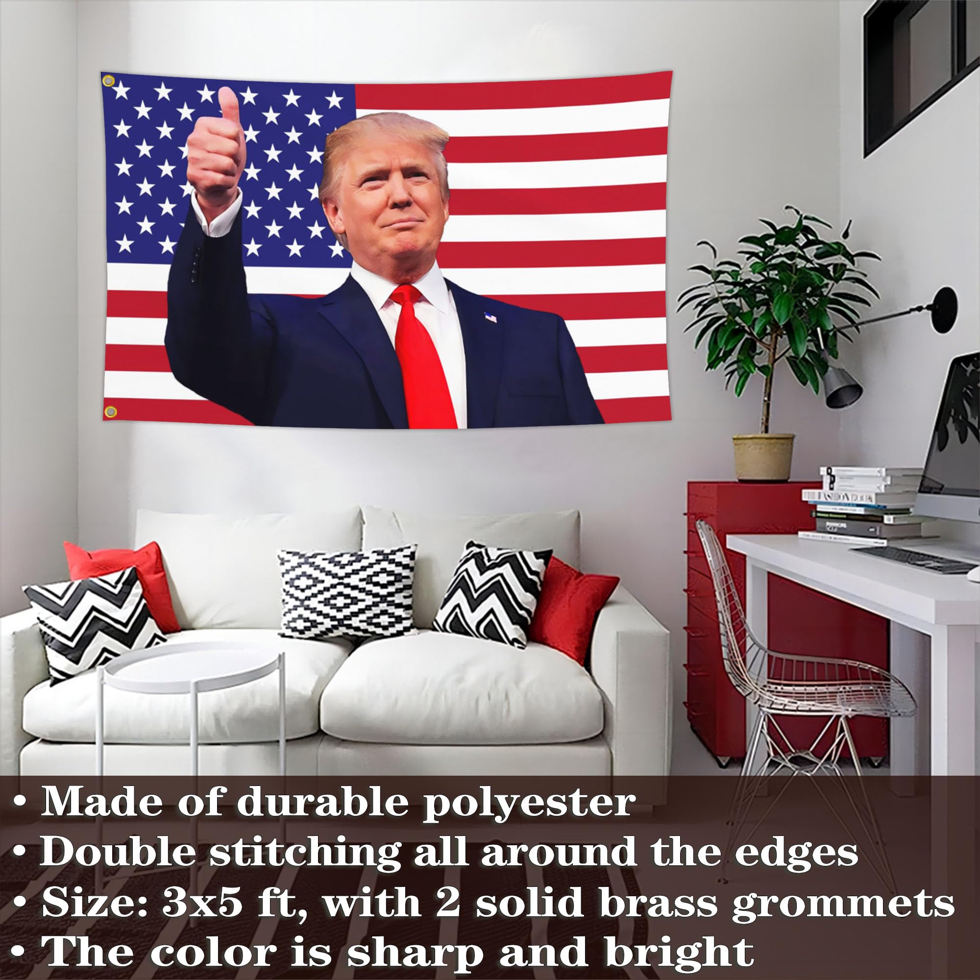 NASIAN front-yard display flag adds color and patriotic flair to entrances.