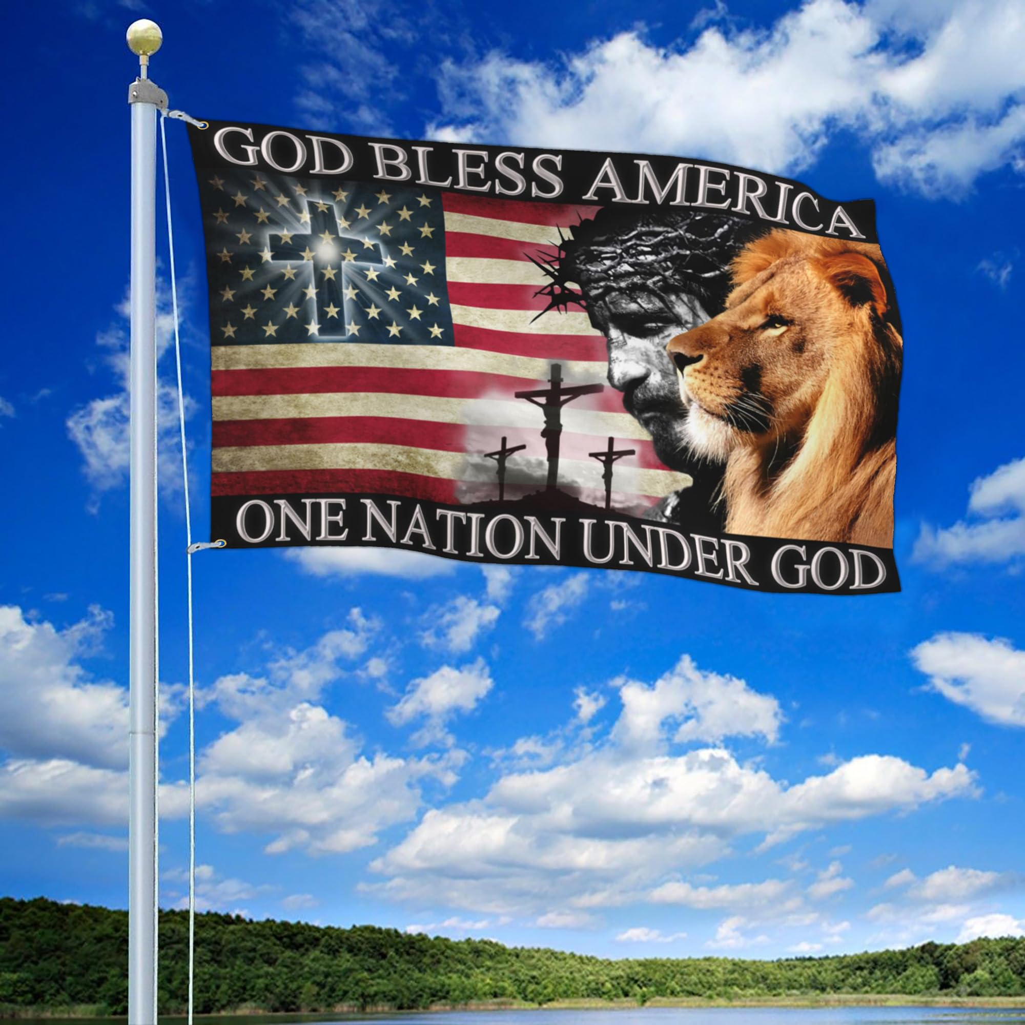 NASIAN gift ready Christian flag offers meaningful decor for holidays