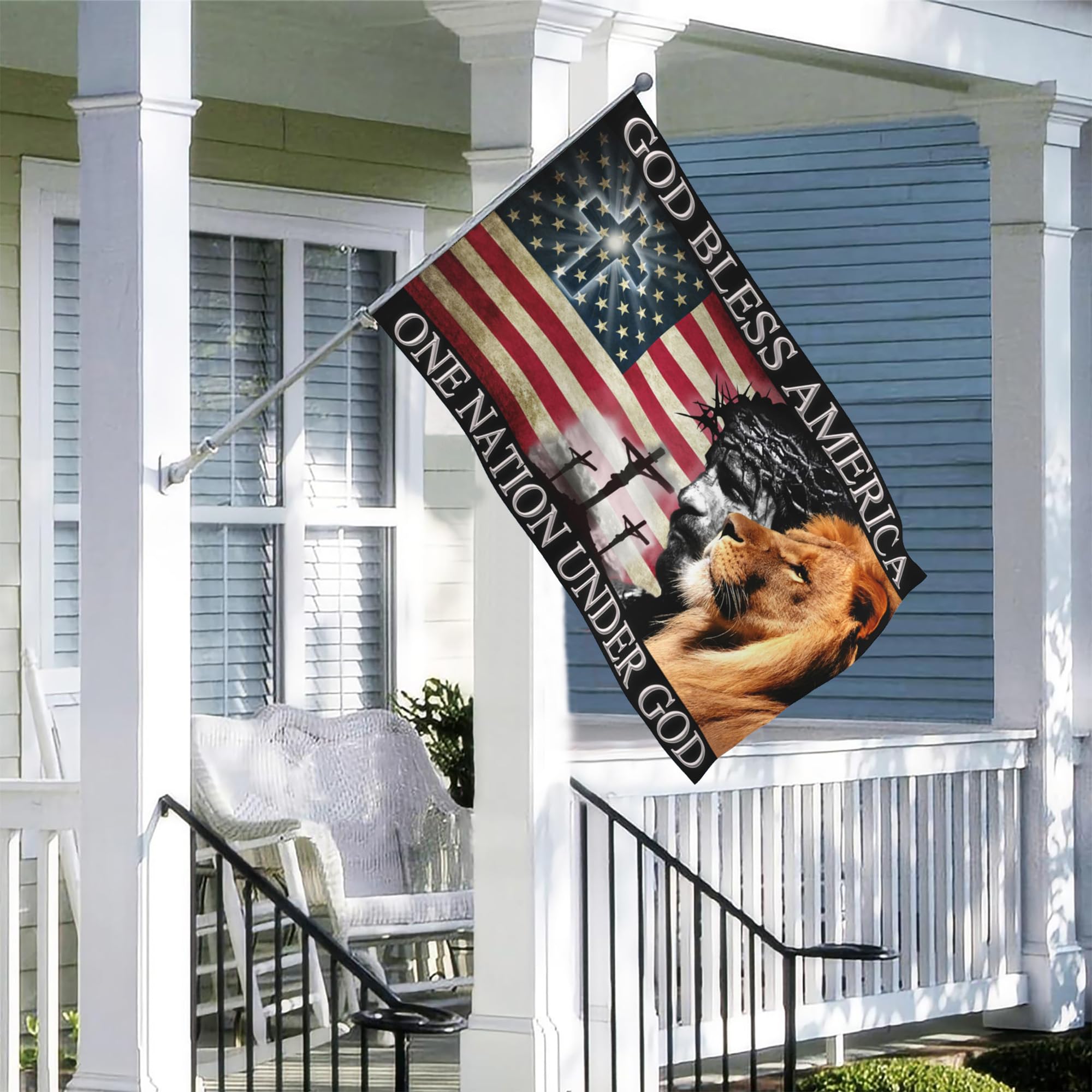 NASIAN Jesus flag 3x5 outdoors adds faith inspired Easter yard decor