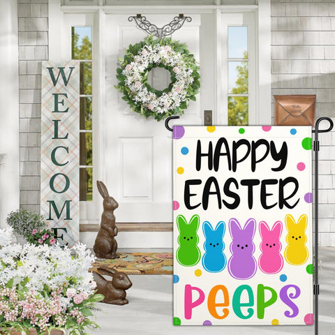 NASIAN outdoor Easter flag with easy post installation.