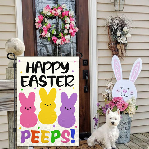 NASIAN outdoor garden flag brightens porch with Easter decor