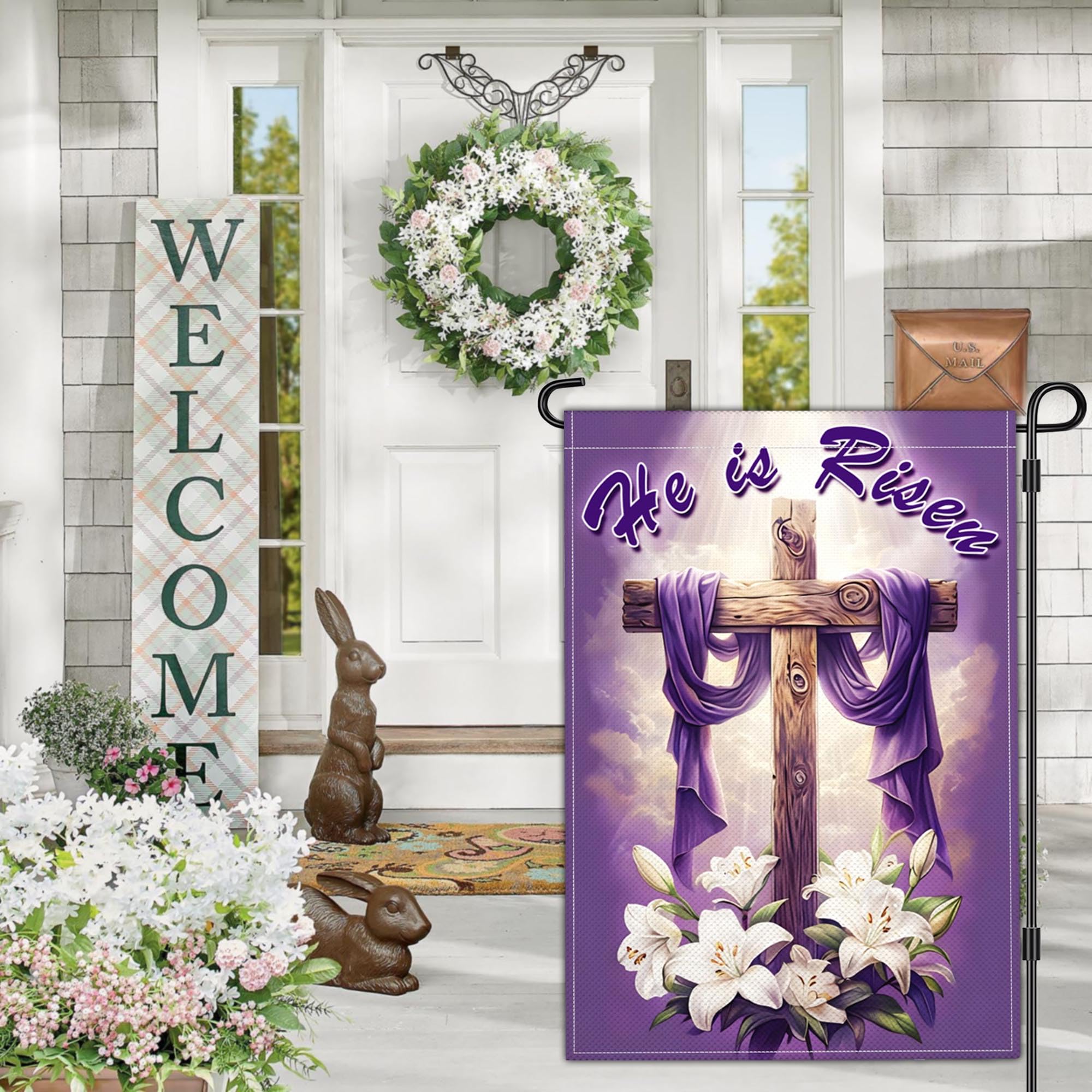 NASIAN patio Easter flag suitable for deck or balcony display