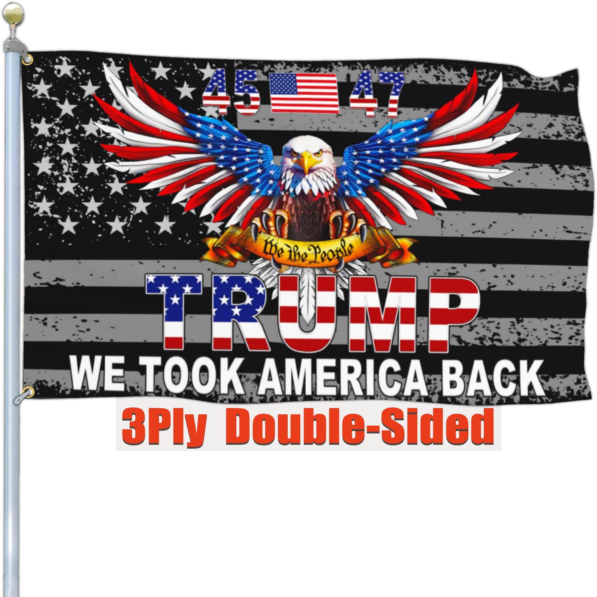 NASIAN patriotic flag with eagle design for outdoor display, durable colors.