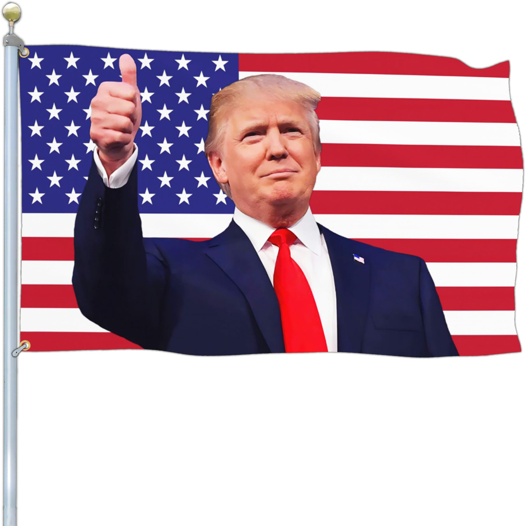 NASIAN patriotic flag 3x5ft outdoors, double-sided for clear yard visibility.