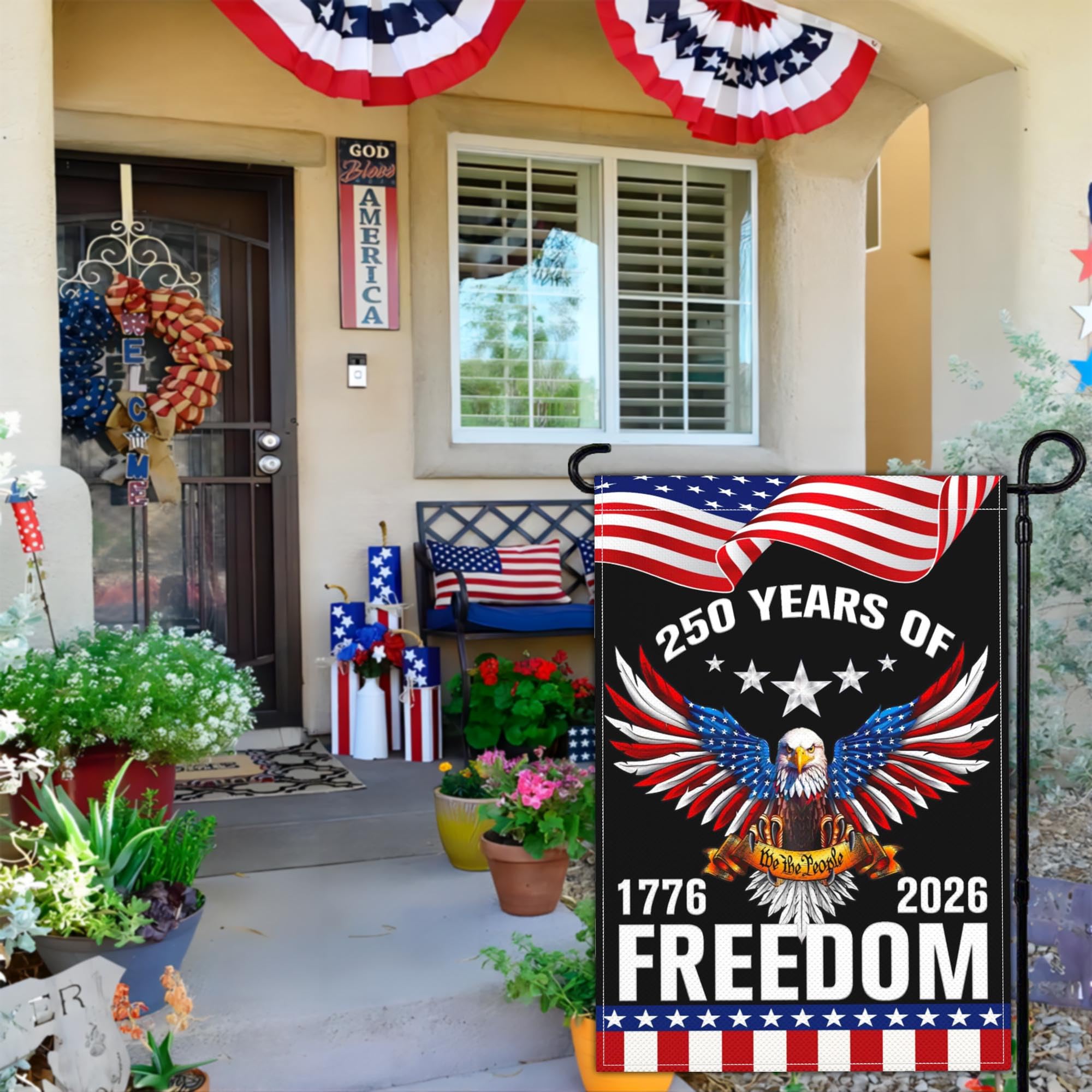 NASIAN patriotic yard decor ideal for front porch and garden
