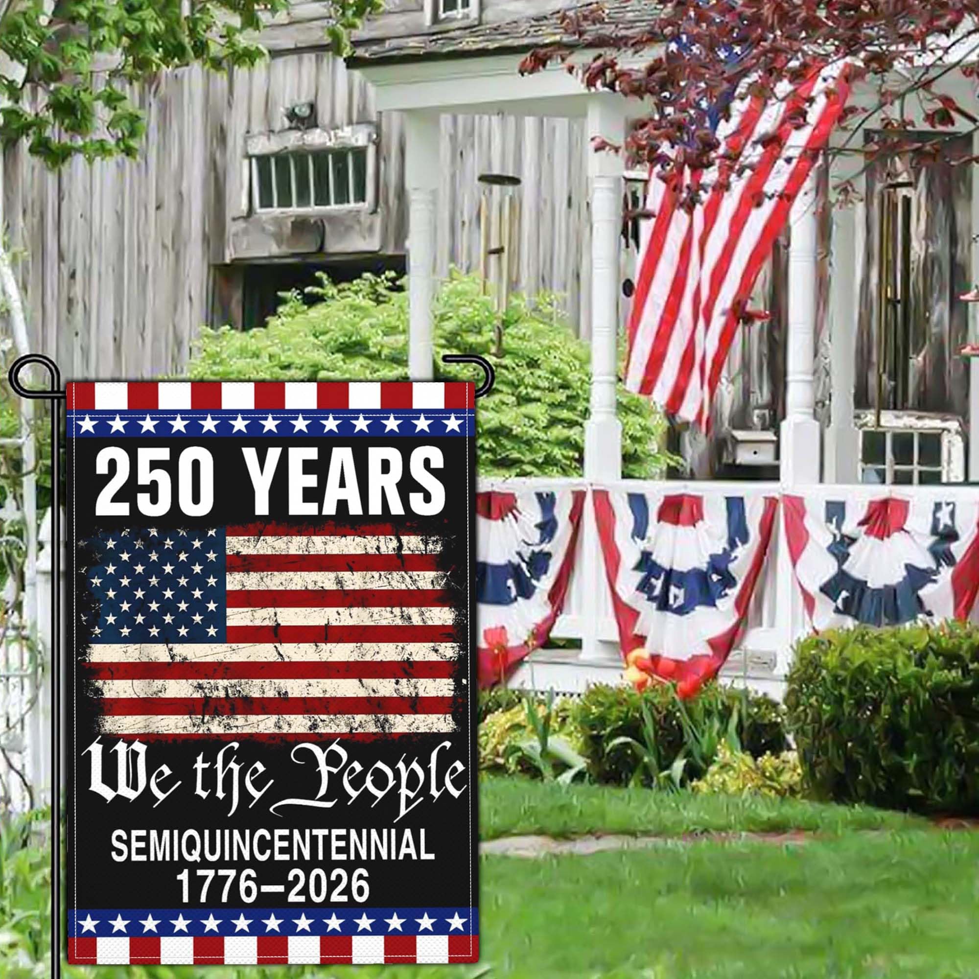 NASIAN patriotic yard flag for front door or garden welcoming guests with style.