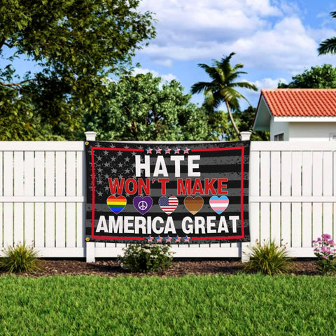 NASIAN resist fascism flag outdoor 3x5 with bold messaging for visibility