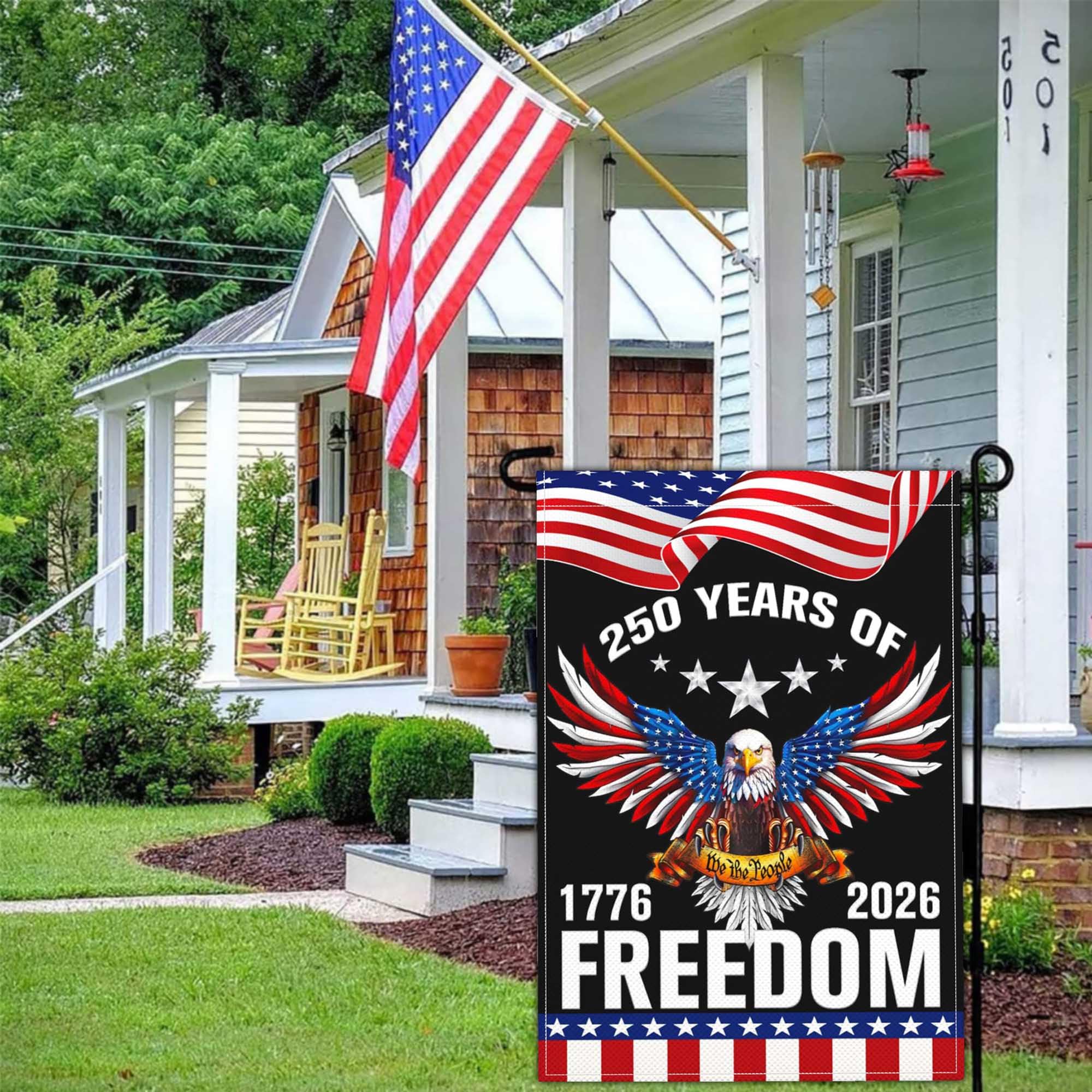 NASIAN two-sided print flag, readable from both directions for versatile outdoor use
