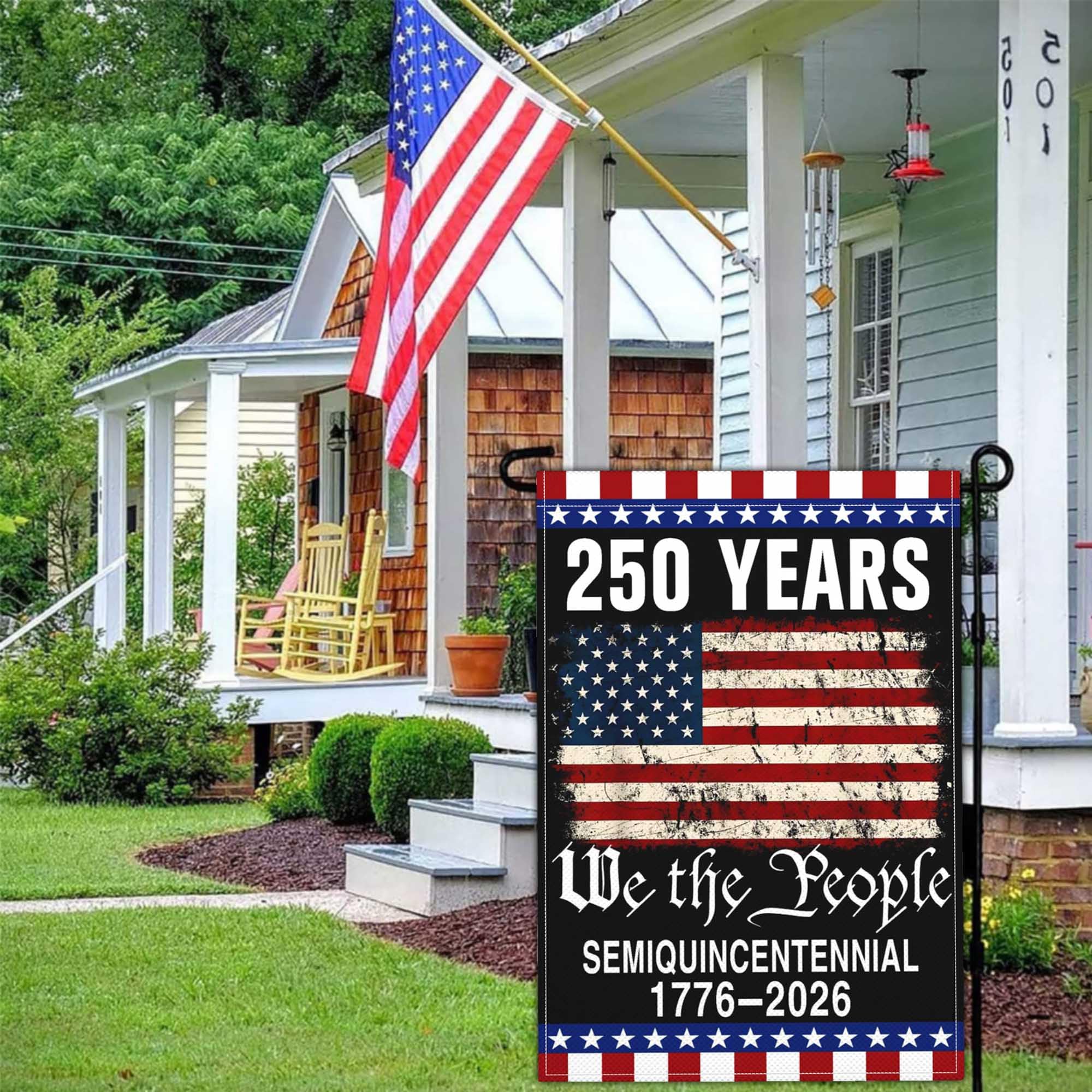 NASIAN We The People flag double-sided print remains readable from both directions.