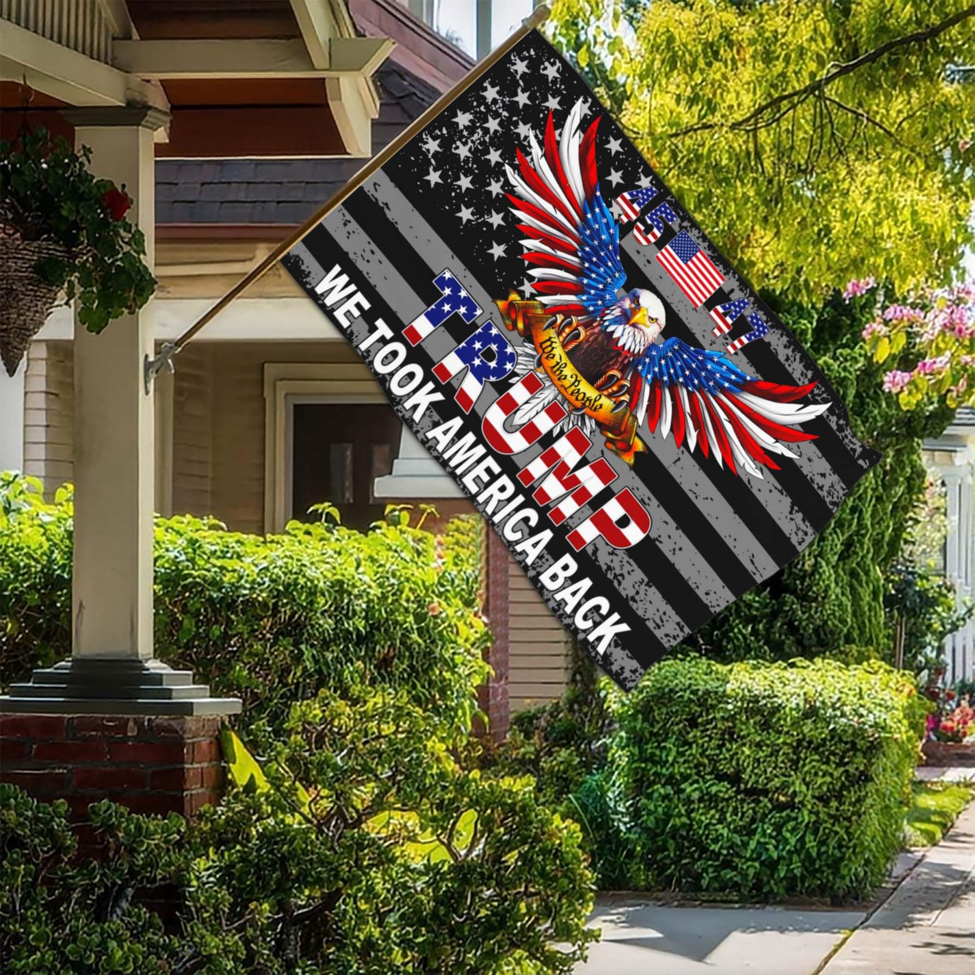 NASIAN flag featuring We Took America Back banner with double-sided readability.