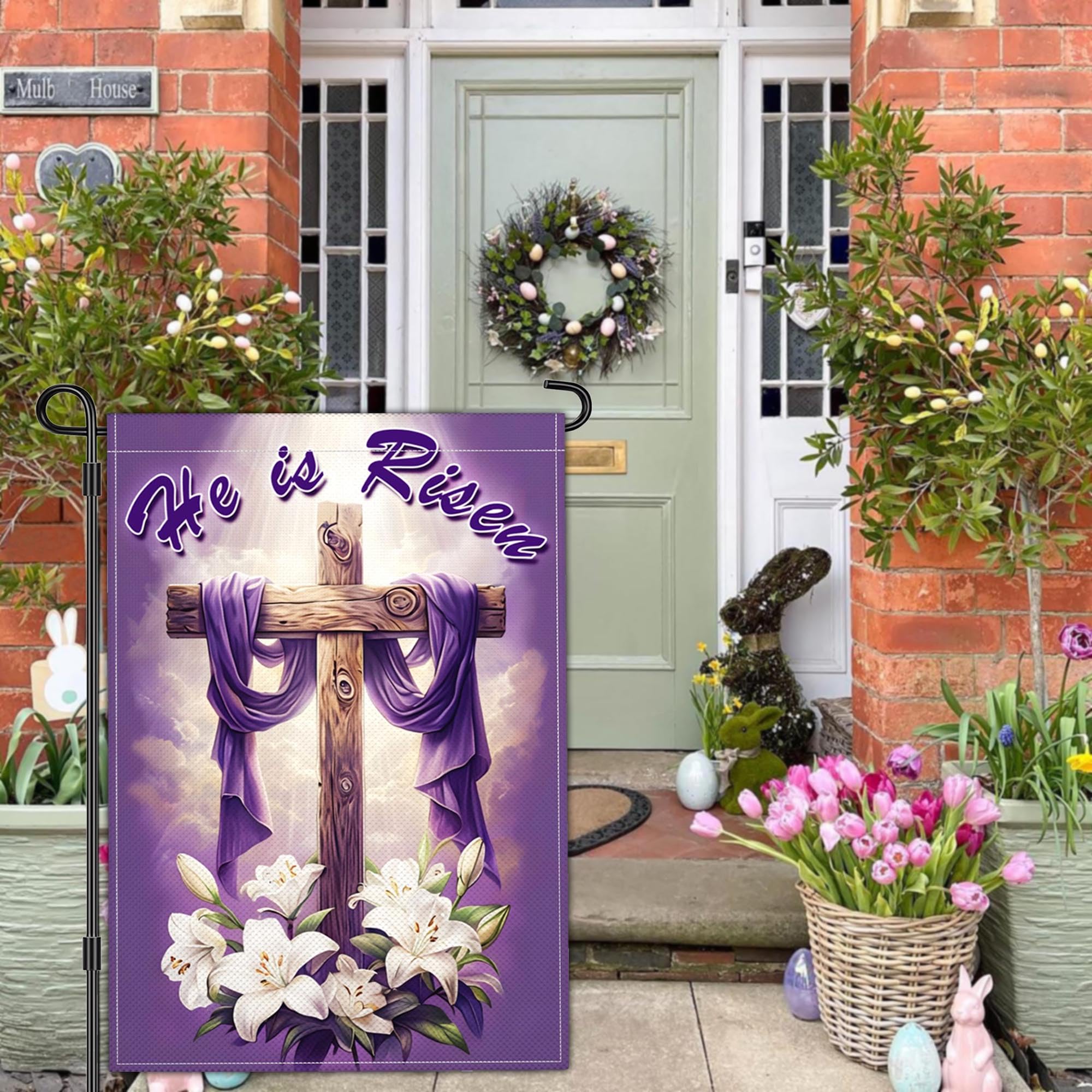 NASIAN 12x18 garden flag reads well from front and back