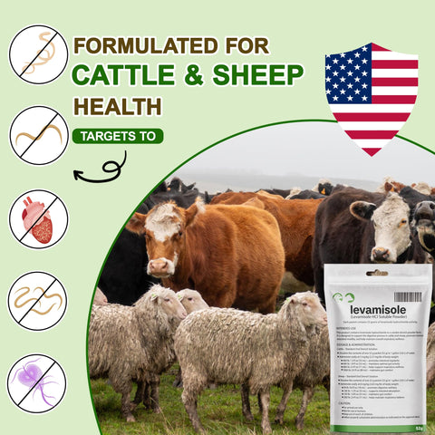 NateNatenight levamisole drench powder dissolves readily for water administration.