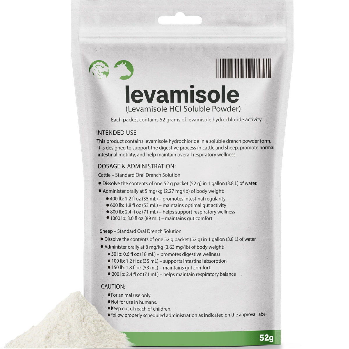 NateNatenight levamisole drench powder tub ready for easy mixing and dosing.
