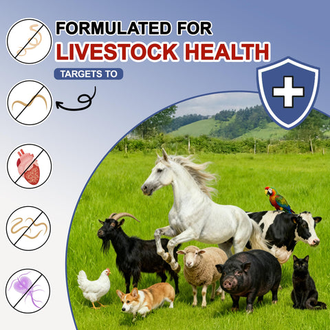 NateNatenight Praziquantel being mixed with feed or water for flexible administration.