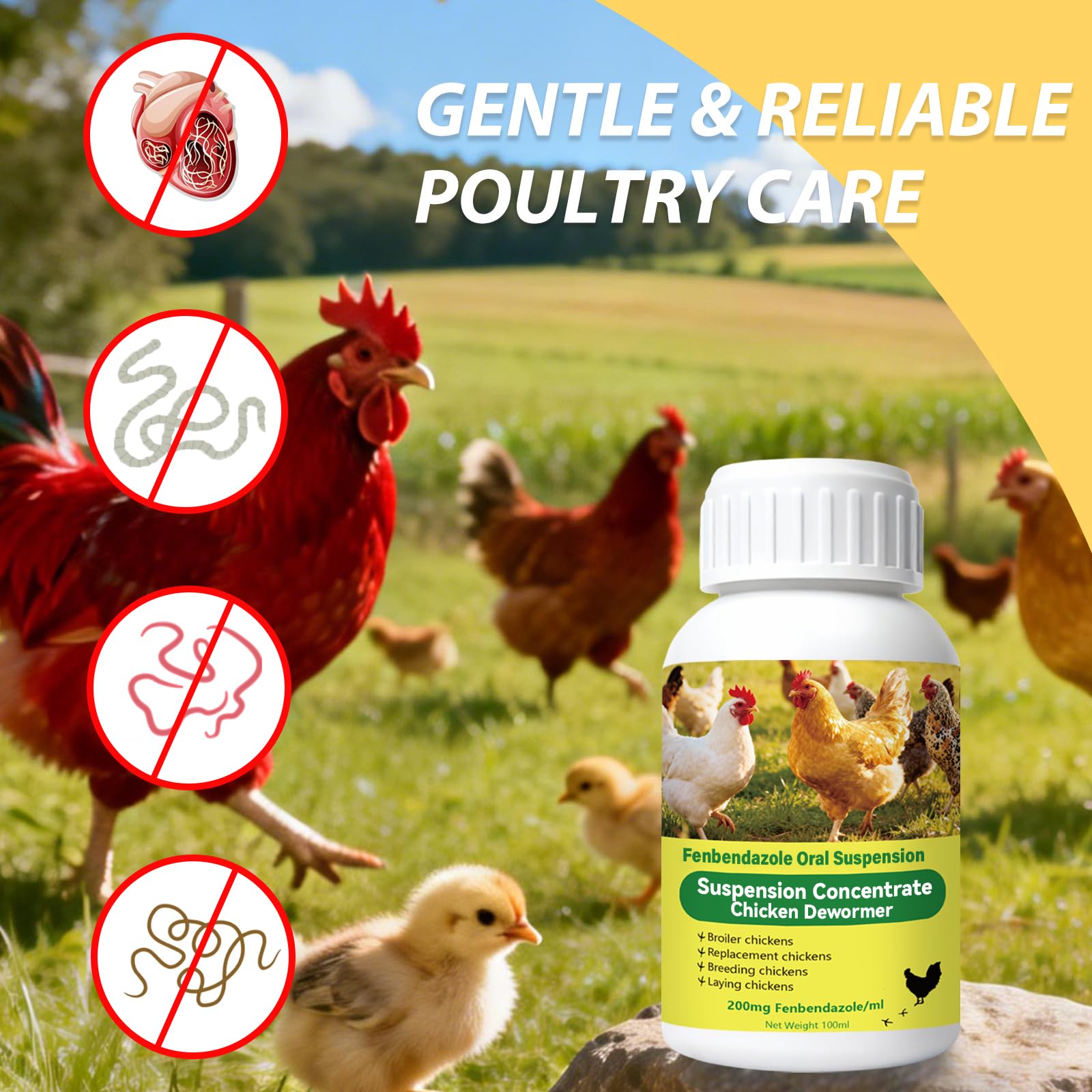 Nathuar measuring syringe enables precise flock dosing.