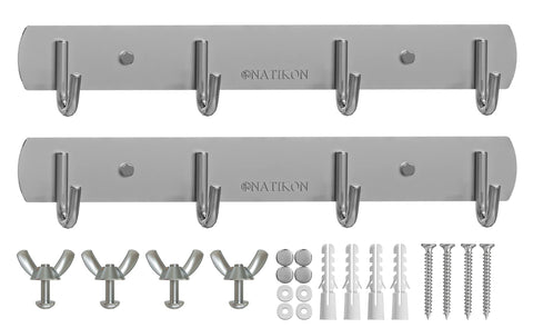 NATIKON heavy-duty stainless steel rack hanger for grill utensils keeps tools within reach.