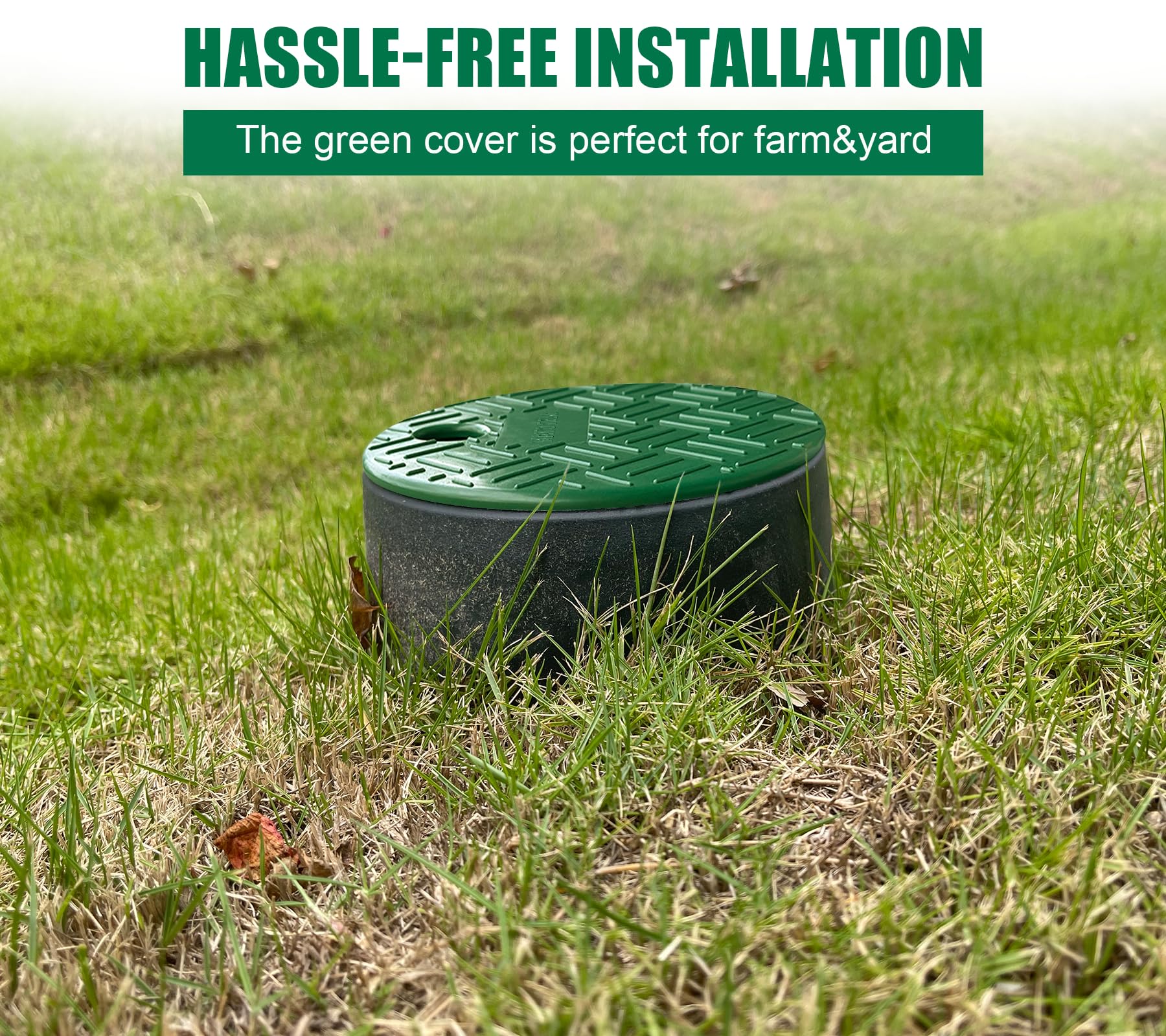 Natotela valve box with back reinforcing rib boosts ground durability under pedestrian traffic.