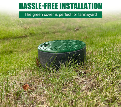 Natotela valve box with back reinforcing rib boosts ground durability under pedestrian traffic.