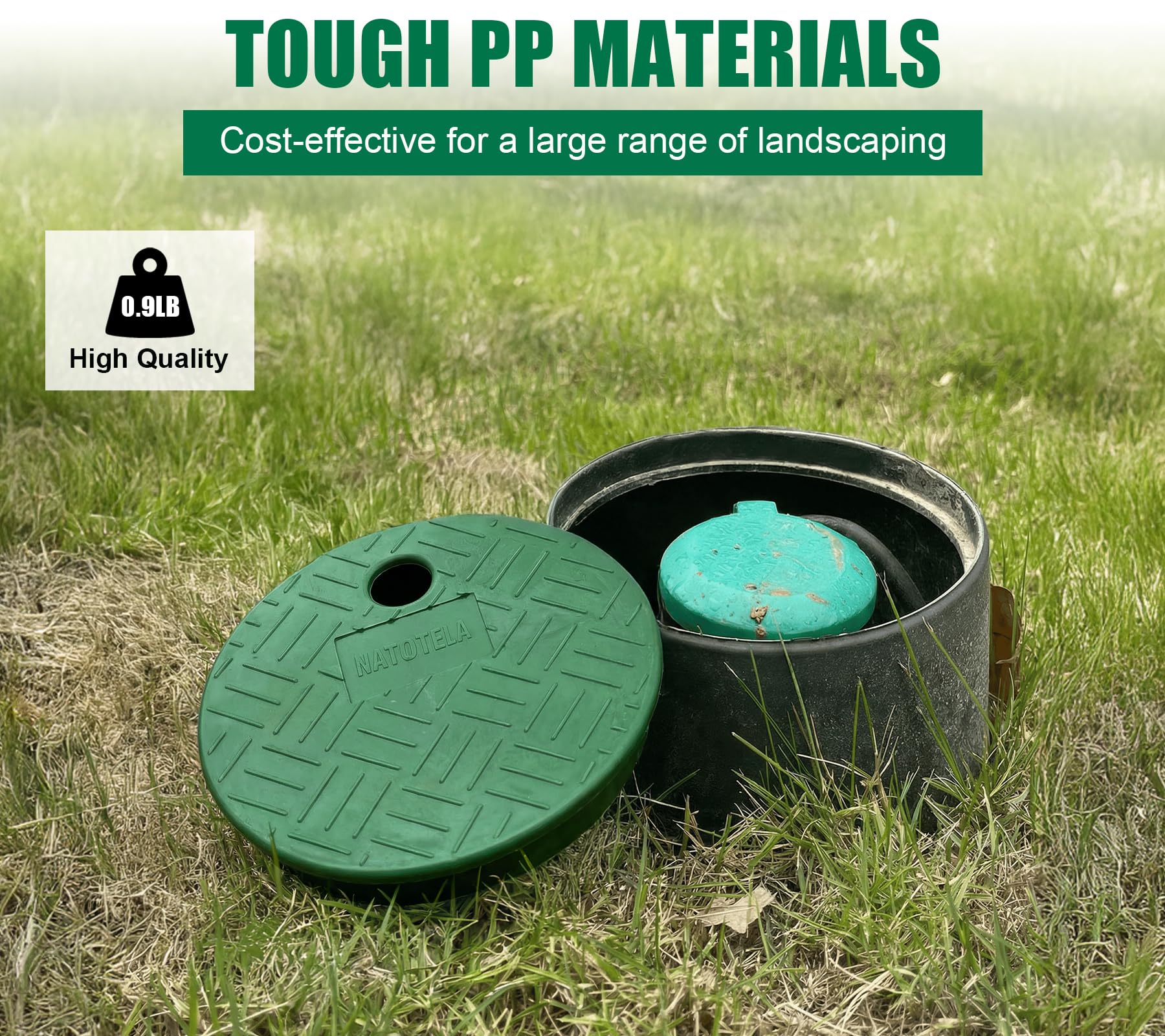 Natotela durable valve box supports garden, yard, and farm irrigation setups.