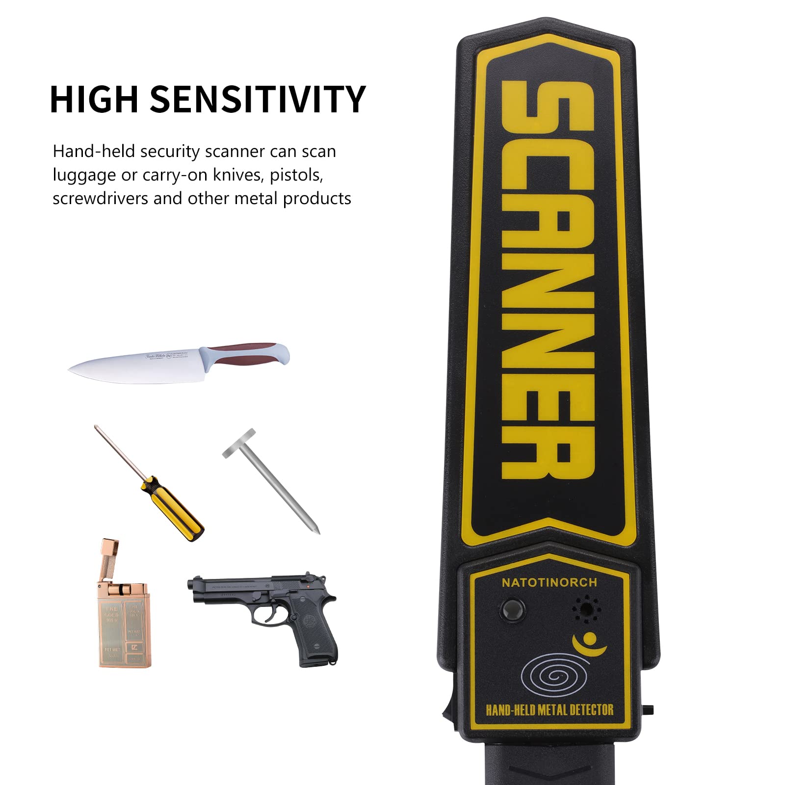 Natotinorch detector wand holster-clip illustrates portable setup for fast access