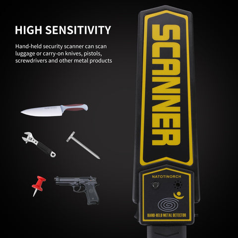 Natotinorch wand powered by 9V battery with external charging option.