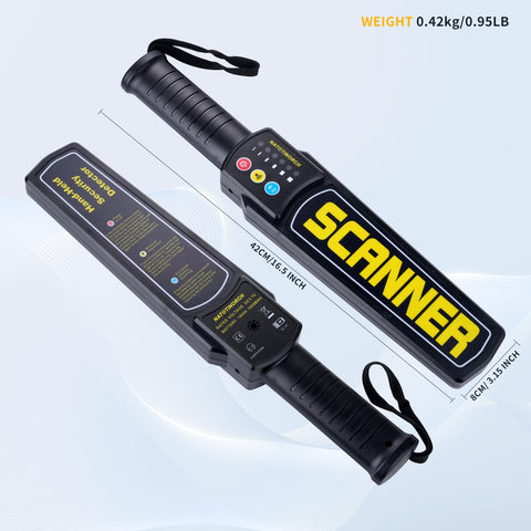Natotinorch security wand with six sensitivity levels for adaptable metal detection