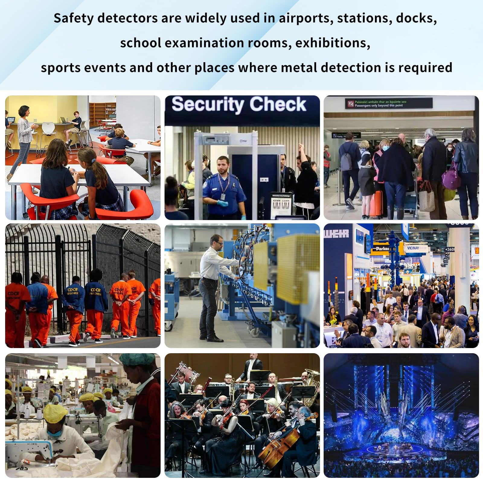 Natotinorch wide detection works indoors and outdoors across airports, stations, and venues
