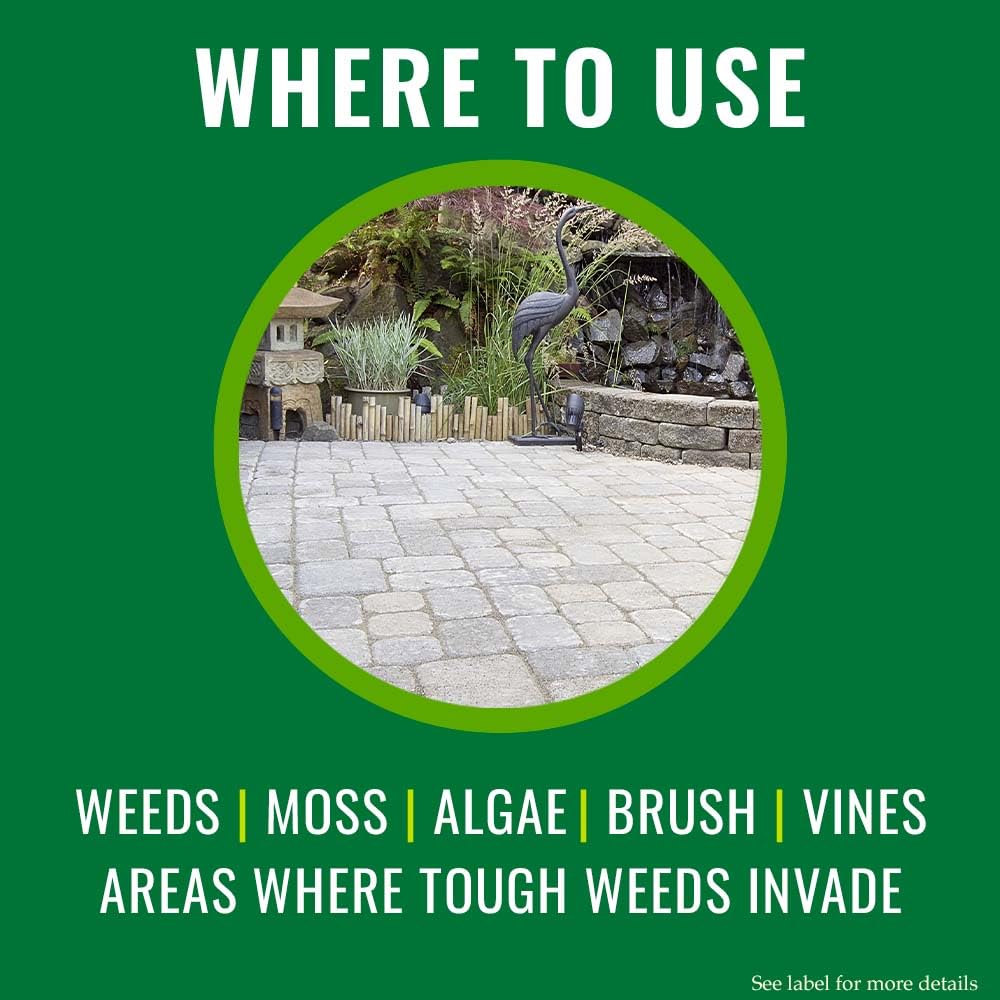 Product used around driveways and sidewalks without staining surfaces