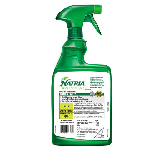 Harvest-day friendly use of Natria soap on edible plants