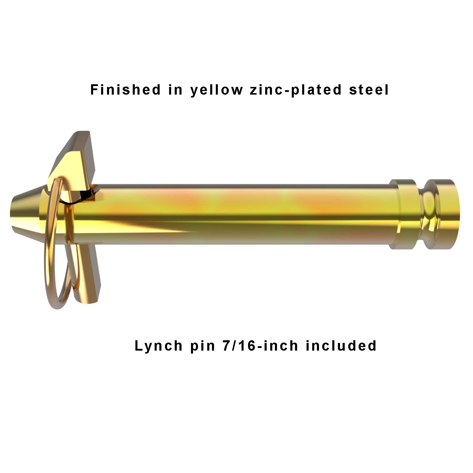 NATSTEEL 4-inch usable length pin ready for secure attachments.
