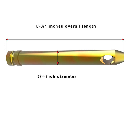 NATSTEEL category 1 tractor pin designed for three point hitch setups.
