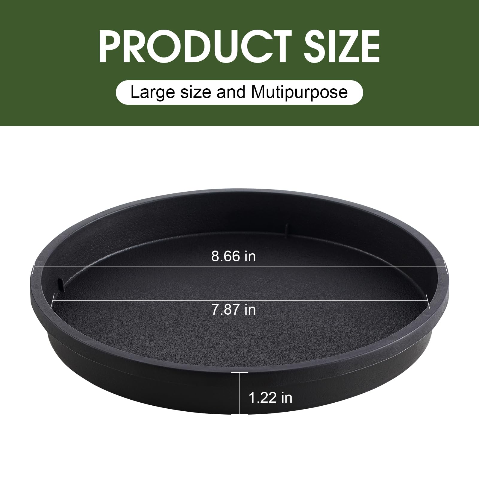 NATSUKY plant saucer 10-inch round protecting flooring in living space