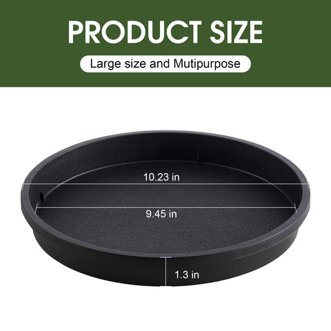 NATSUKY plant saucer 2-pack side close-up highlights durable drip edges.