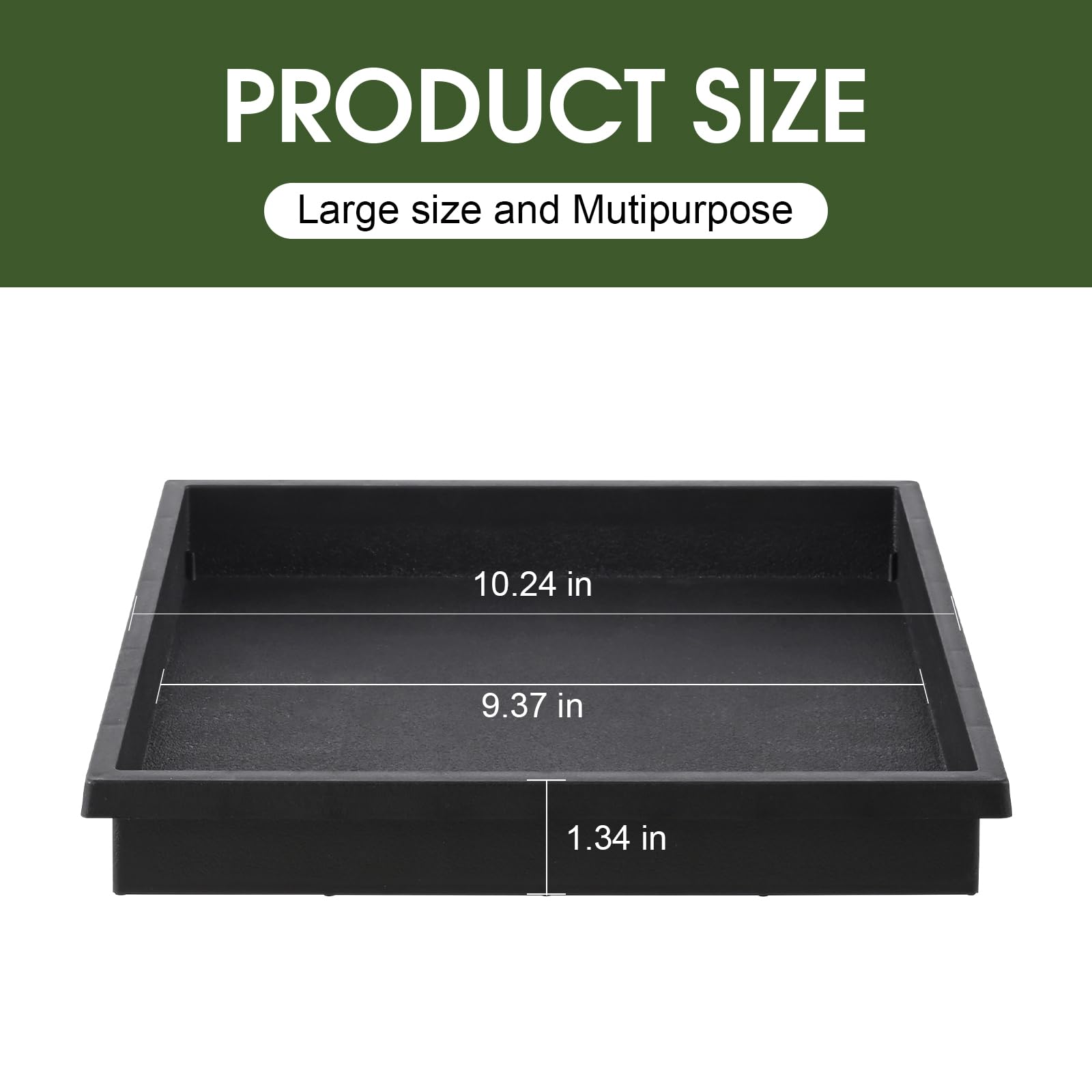 NATSUKY square plant saucer 2-pack shown from above keeps pots tidy