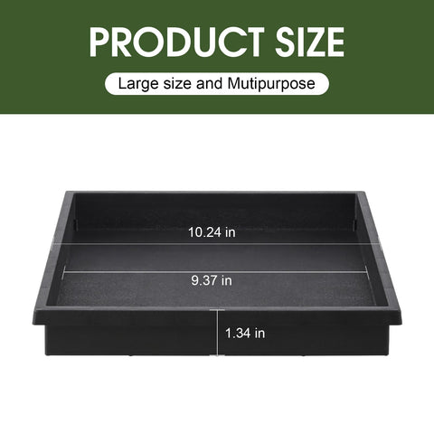 NATSUKY square plant saucer 2-pack shown from above keeps pots tidy