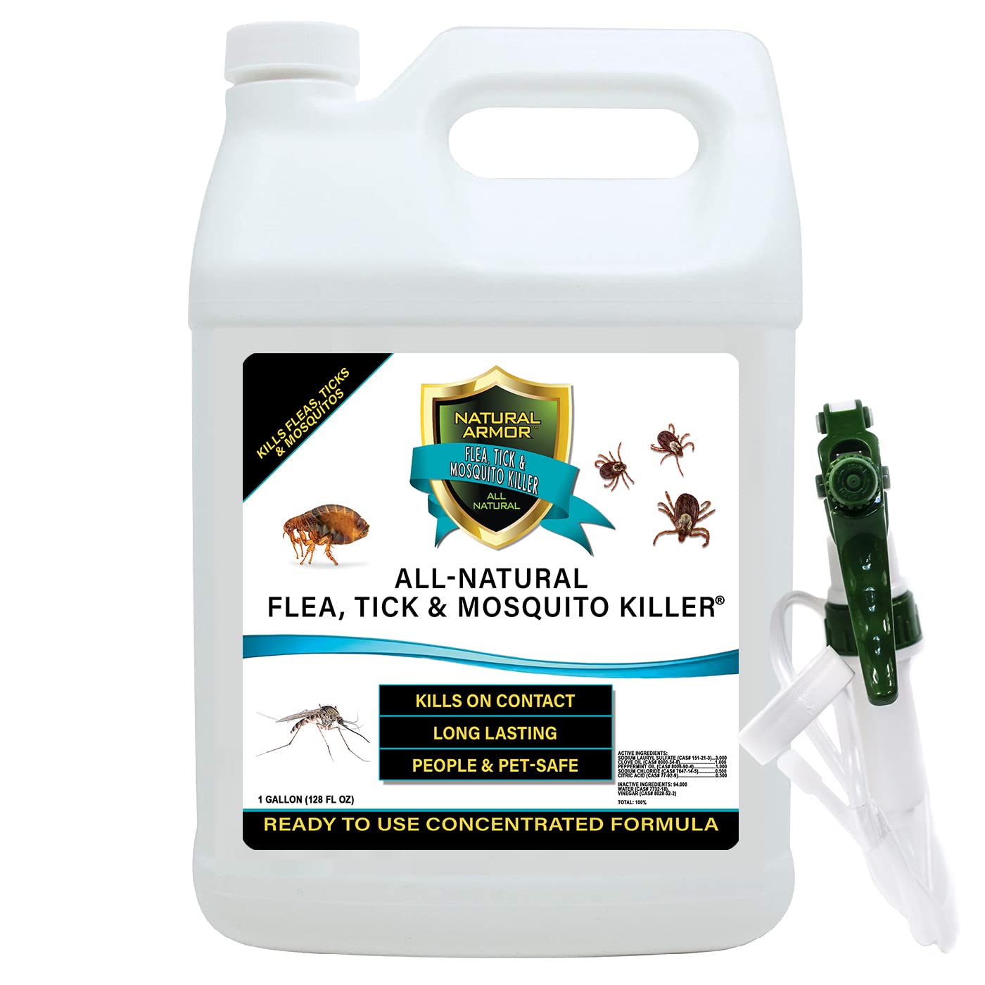 Natural Armor flea tick mosquito spray for indoors, kid-friendly and pet-safe use