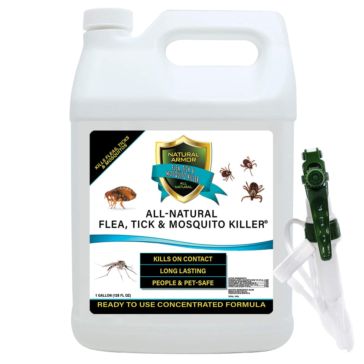 Natural Armor flea tick mosquito spray for indoors, kid-friendly and pet-safe use