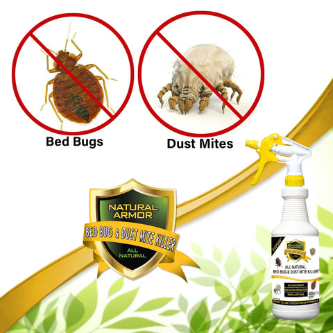 Natural Armor mattress surface spray protects against pests on contact.