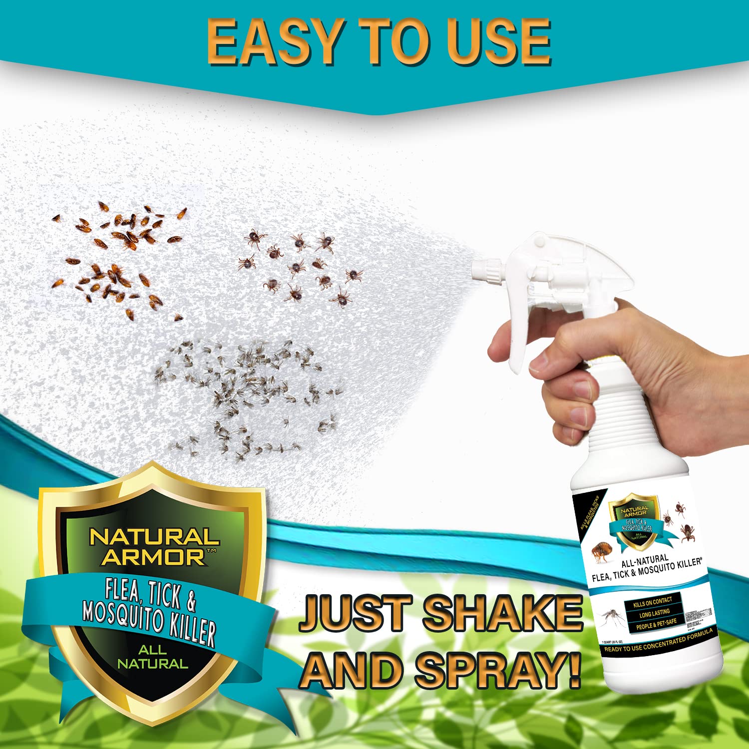 Natural Armor outdoor spray for patios deters fleas and mosquitoes