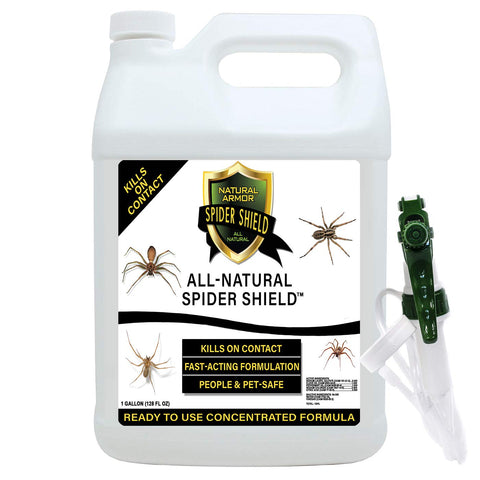 Natural Armor Spider Killer Spray peppermint 128oz bottle for safe spider control.